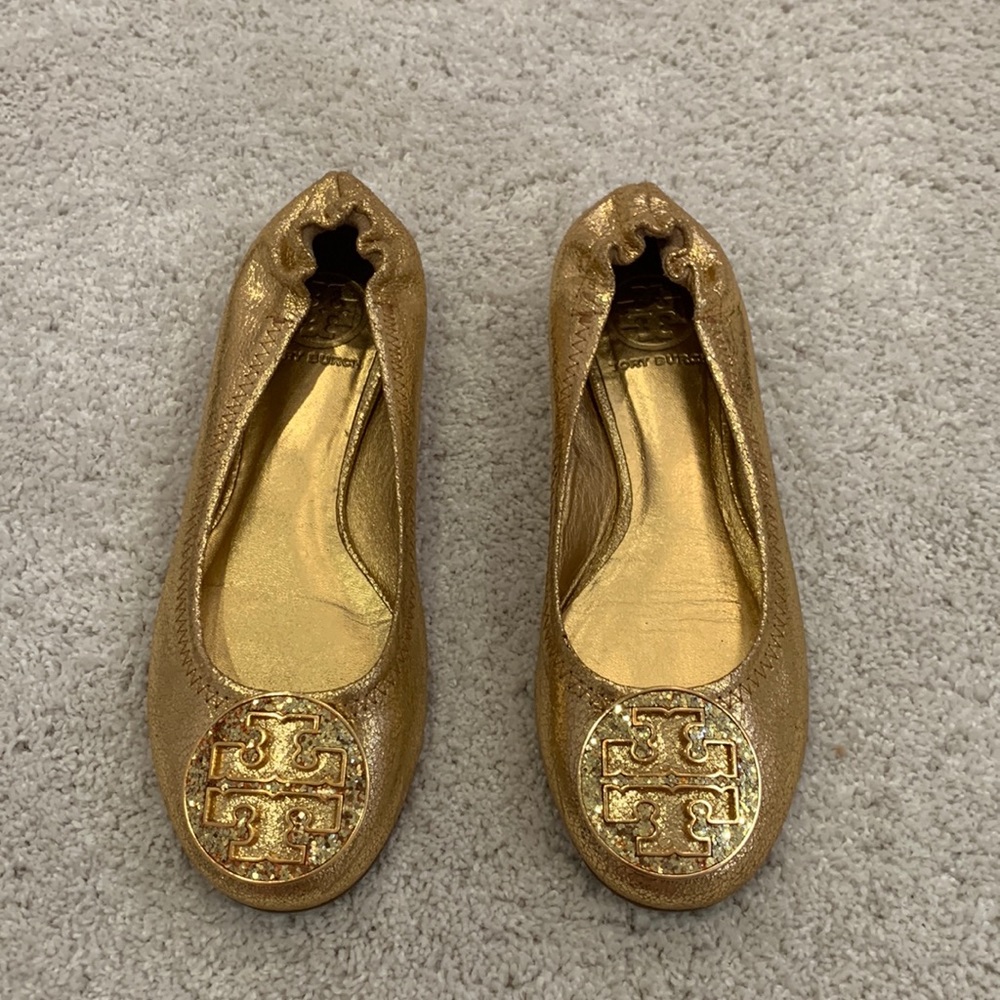 Tory Burch- Reva Glitter Ballet Flats
